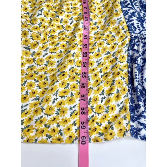 Easel Mixed Print Halter Maxi Dress Sz M Floral Patchwork Boho Hippie Festival - Picture 13 of 15